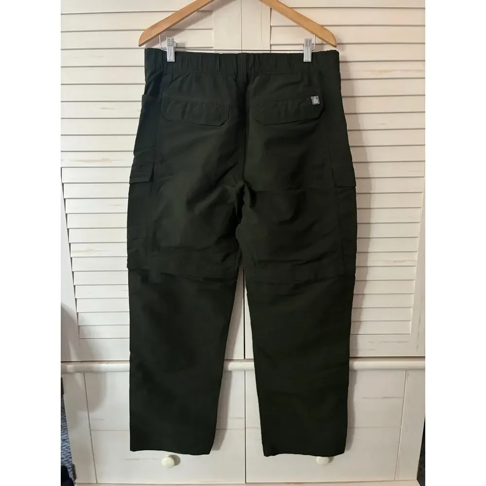 The North Face Pants Convertible Utility Hiking Dark Green Nylon Ripstop Men's M